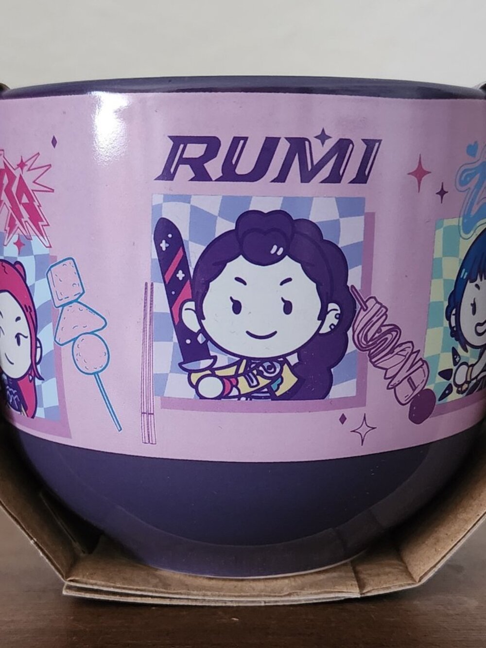 Culturefly K-Pop Demon Hunters Noodle Bowl Set (Complete with Spoon & Chopsticks